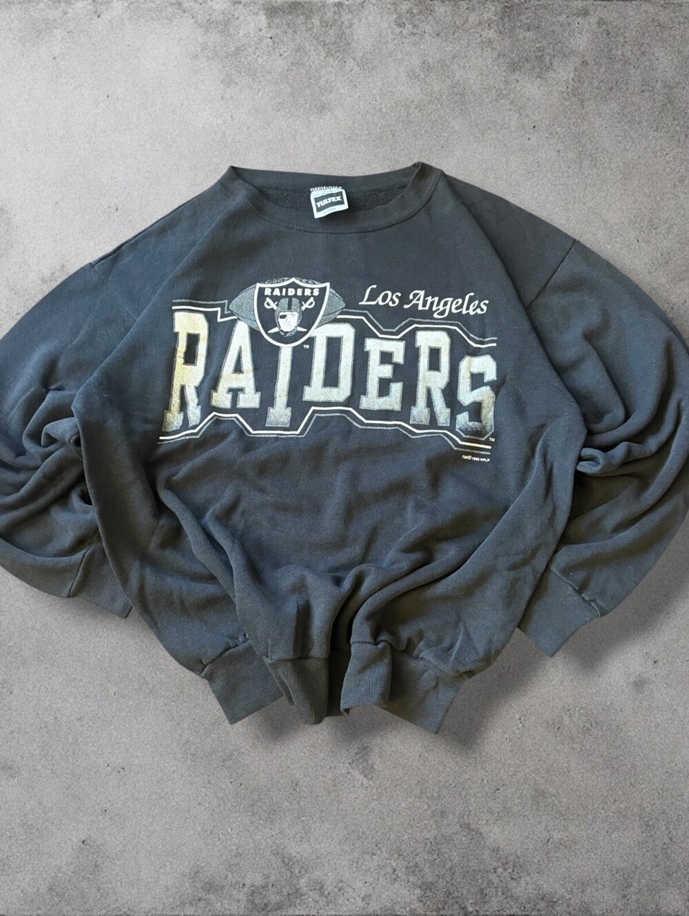 Vintage 90s 1993 Los Angeles Raiders NFL Football Graphic Crewneck Mens XL Black